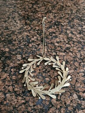 Gold Decorative Metal Wreath-- Rustic Metallic Finish